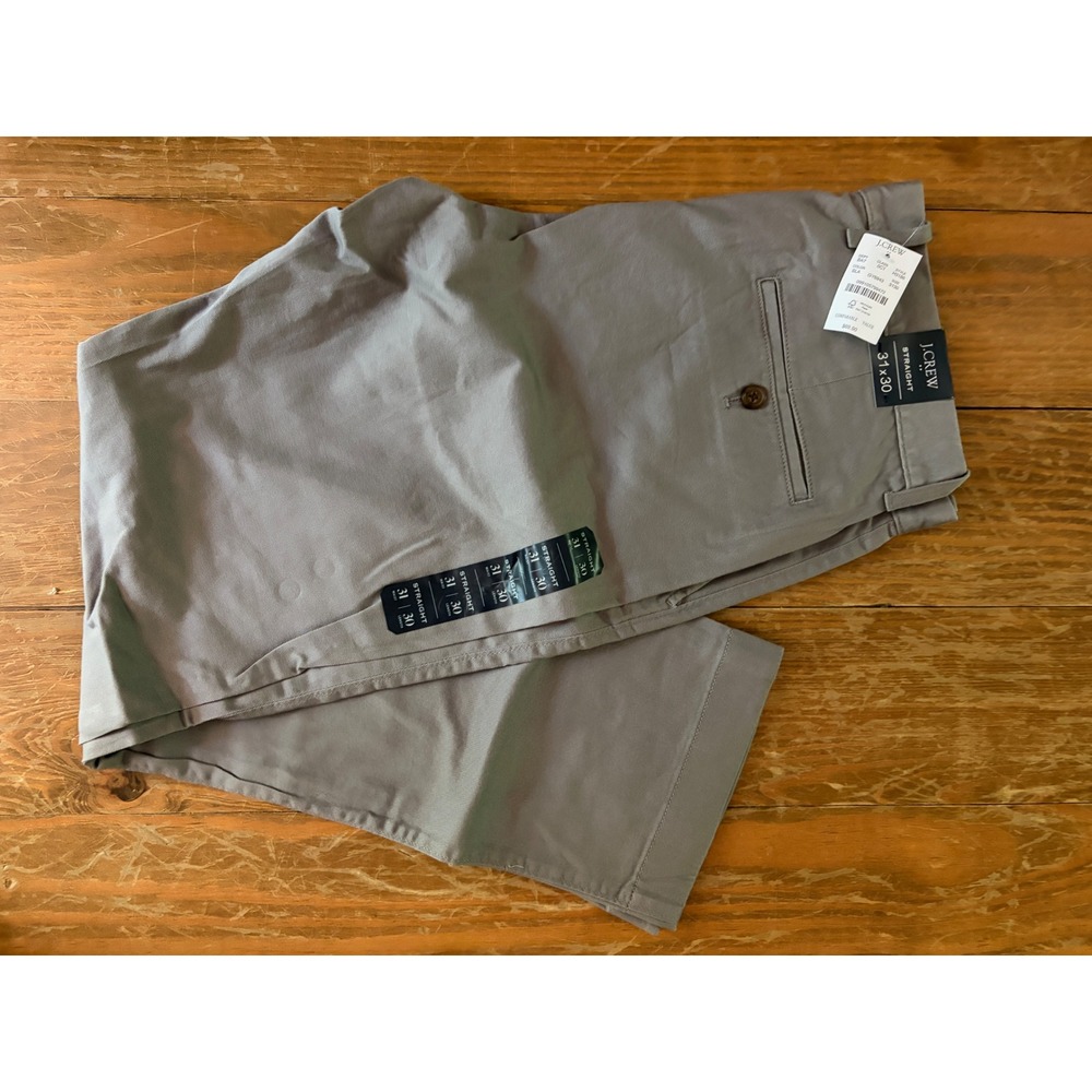 J.Crew Factory Flex Straight Fit Chino Pants Mens 31x30 Slate Gray H3186 New